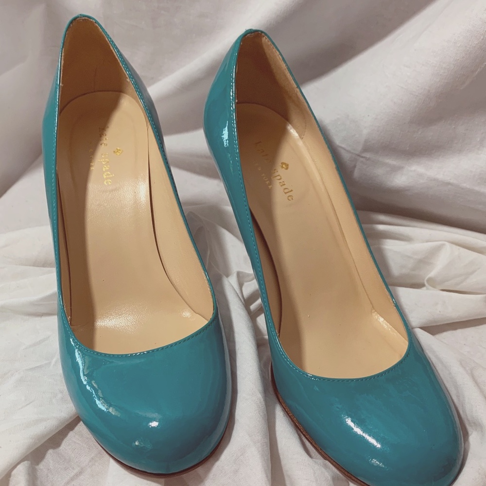 Kate Spade Turquoise Leather Pumps